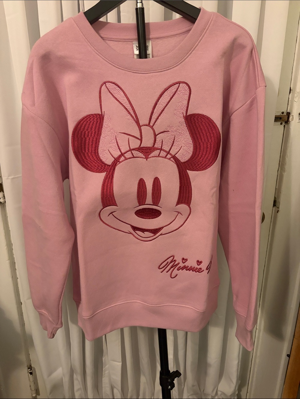 Disney Pink Minnie Mouse Embroidered Pullover